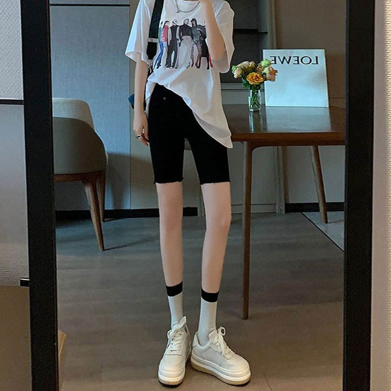 Black Denim Short Shorts Women - Cycling Shorts For Commute recension och pris