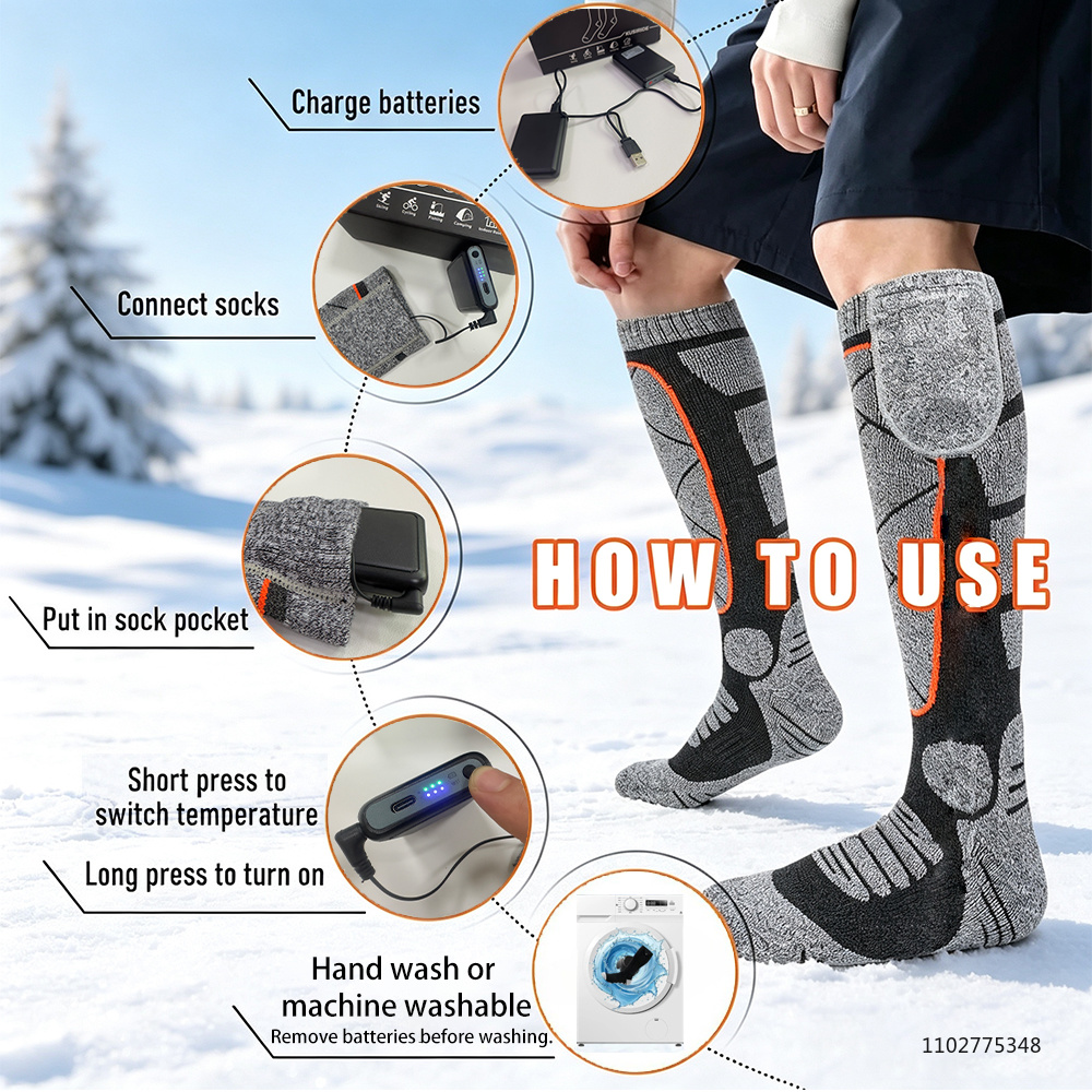 Heated Socks 6000mAh Rechargea - Cycling To Work recension och pris
