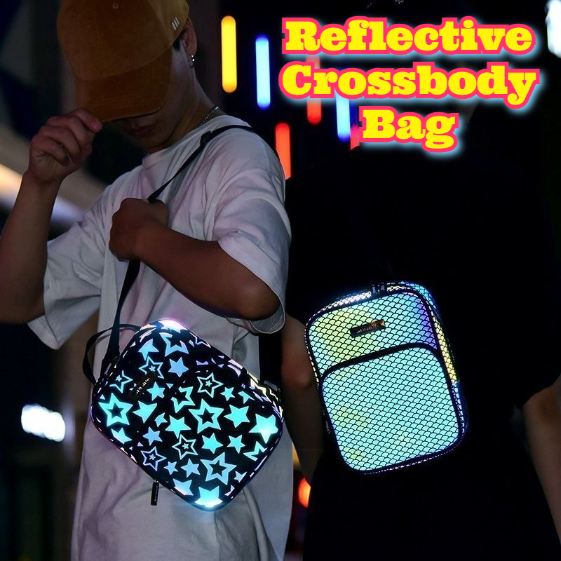 Reflective Crossbody Bag Multi - Cycling Commute Backpack recension och pris